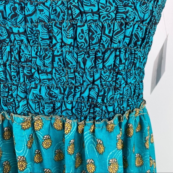 NWT silk patch strip dress. - Picture 6 of 6